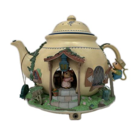  ENESCO エネスコ オルゴール Teapot ティーポット バンガロー ネズミの家族