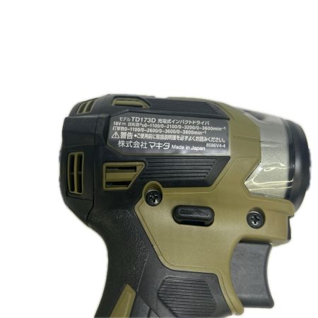  MAKITA マキタ 充電式インパクトドライバ 18V 6Ah バッテリ2本 充電器 ケース付 TD173DRGXO オリーブ 未使用品