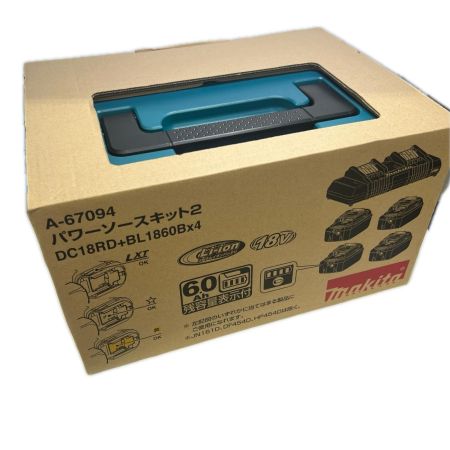  MAKITA マキタ MAKITA A-67094 未使用品(S) DC18RD/BL1860B×4 A-67094 未使用品