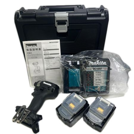  MAKITA マキタ 充電式インパクトドライバ 18V 6Ah バッテリ2本 充電器 ケース付 TD173DRGXB ブラック 未使用品