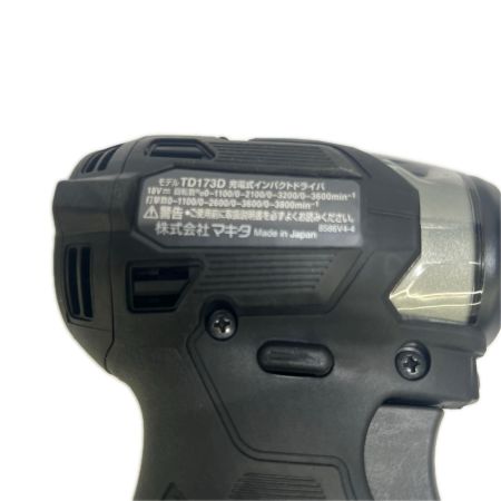  MAKITA マキタ 充電式インパクトドライバ 18V 6Ah バッテリ2本 充電器 ケース付 TD173DRGXB ブラック 未使用品