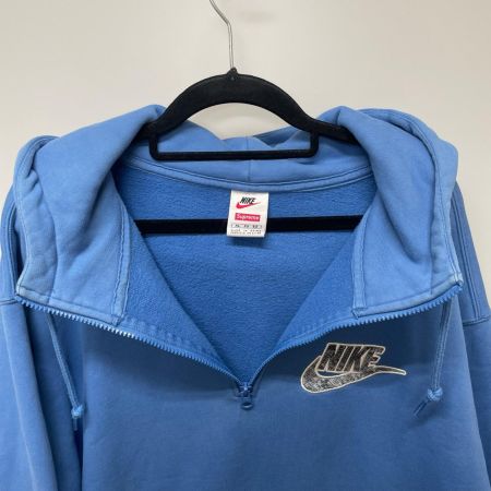  NIKE ナイキ メンズ パーカー Supreme × NIKE Snakeskin Half Zip Hooded Sweatshirt SIZE XL DB2842-489 ブルー