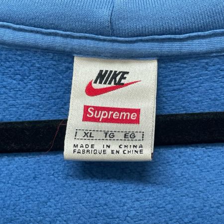  NIKE ナイキ メンズ パーカー Supreme × NIKE Snakeskin Half Zip Hooded Sweatshirt SIZE XL DB2842-489 ブルー