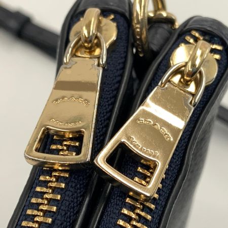 COACH コーチ レザー ショルダーバッグ F38273 ネイビー