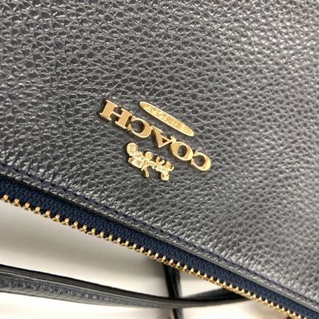 COACH コーチ レザー ショルダーバッグ F38273 ネイビー