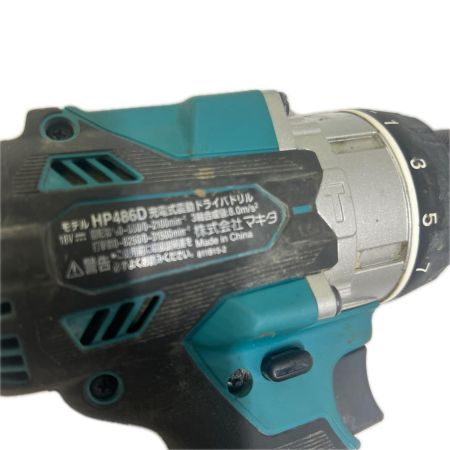  MAKITA マキタ 18V 充電式震動ドライバドリル 本体のみ HP486D ブルー 程度Ｂ