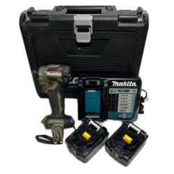 〇〇 MAKITA マキタ 充電式インパクトドライバ 18V 6Ah バッテリ2本 充電器 ケース付 TD173D ブラック 程度Ｂ Bランク