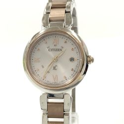 CITIZEN シチズン クロスシー ハッピーフライト ソーラー電波 クォーツ 腕時計 ES9465-50W シルバー x ピンク Cランク