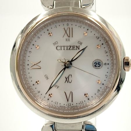 CITIZEN シチズン クロスシー ハッピーフライト ソーラー電波 クォーツ 腕時計 ES9465-50W シルバー x ピンク
