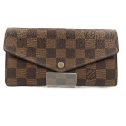 〇〇 LOUIS VUITTON ルイヴィトン ダミエ ポルトフォイユ サラ 二つ折り長財布  N60114 ブラウン Bランク