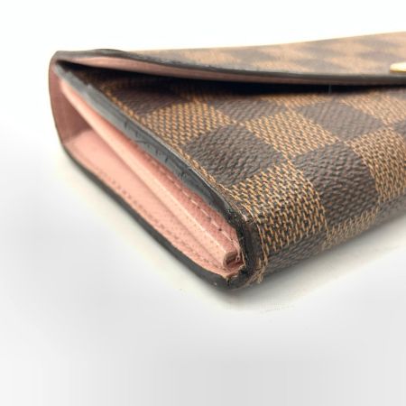  LOUIS VUITTON ルイヴィトン ダミエ ポルトフォイユ サラ 二つ折り長財布  N60114 ブラウン