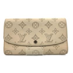 〇〇 LOUIS VUITTON ルイヴィトン マヒナ ポルトフォイユ イリス 二つ折り長財布 M60177 アイボリー 現状渡し Cランク