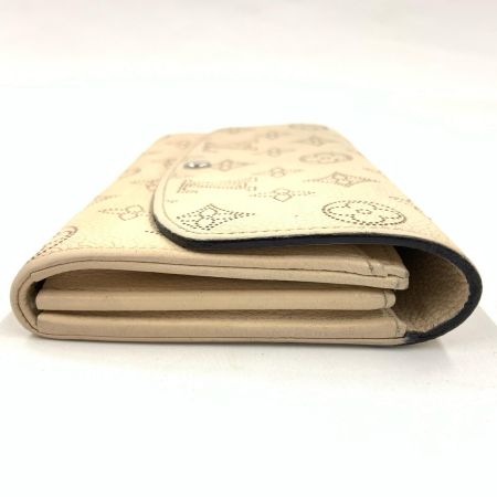  LOUIS VUITTON ルイヴィトン マヒナ ポルトフォイユ イリス 二つ折り長財布 M60177 アイボリー 現状渡し