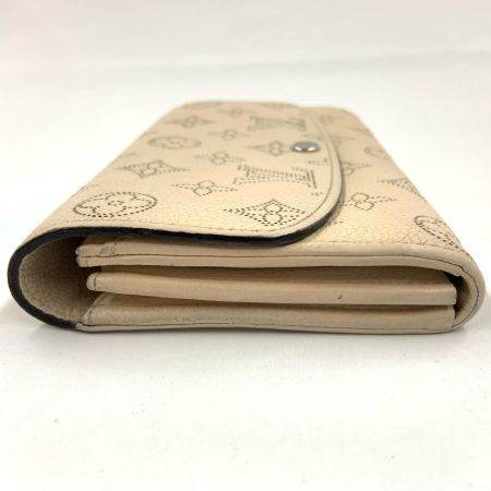  LOUIS VUITTON ルイヴィトン マヒナ ポルトフォイユ イリス 二つ折り長財布 M60177 アイボリー 現状渡し