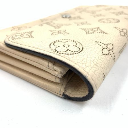  LOUIS VUITTON ルイヴィトン マヒナ ポルトフォイユ イリス 二つ折り長財布 M60177 アイボリー 現状渡し