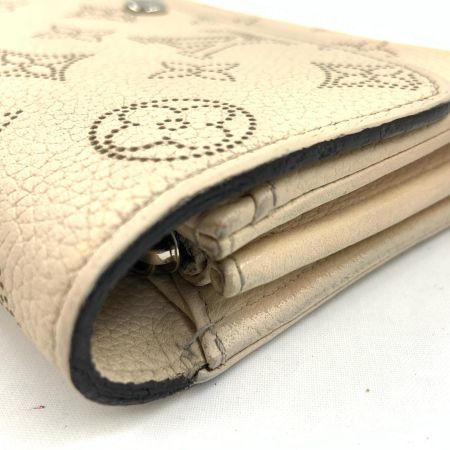  LOUIS VUITTON ルイヴィトン マヒナ ポルトフォイユ イリス 二つ折り長財布 M60177 アイボリー 現状渡し