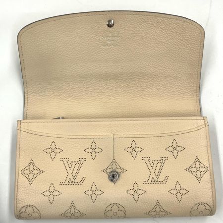  LOUIS VUITTON ルイヴィトン マヒナ ポルトフォイユ イリス 二つ折り長財布 M60177 アイボリー 現状渡し