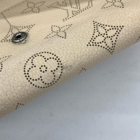  LOUIS VUITTON ルイヴィトン マヒナ ポルトフォイユ イリス 二つ折り長財布 M60177 アイボリー 現状渡し