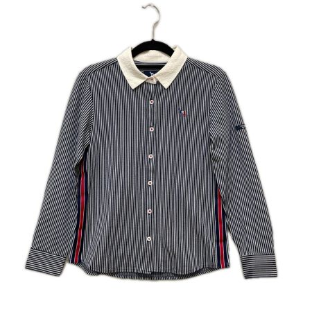 adabat アダバット ゴルフウェア レディース ADABAT NAVY 吸水速乾 サッカー長袖シャツ SIZE S BE119-84942 ネイビー
