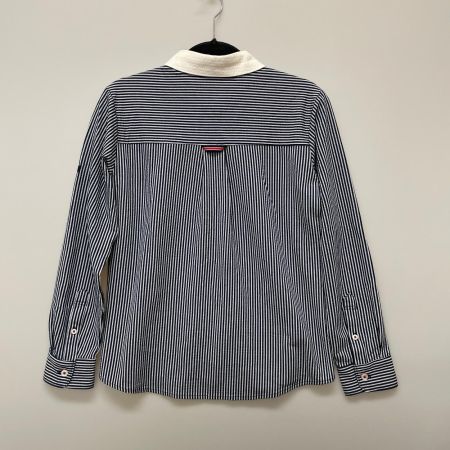 adabat アダバット ゴルフウェア レディース ADABAT NAVY 吸水速乾 サッカー長袖シャツ SIZE S BE119-84942 ネイビー