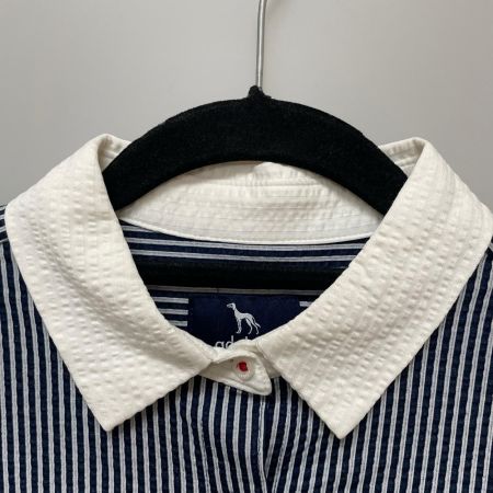 adabat アダバット ゴルフウェア レディース ADABAT NAVY 吸水速乾 サッカー長袖シャツ SIZE S BE119-84942 ネイビー
