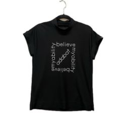 〇〇 adabat アダバット ゴルフウェア レディース ドライワッフル モックネックT SIZE S ブラック Aランク