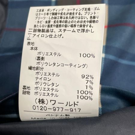 adabat アダバット ゴルフウエア レディース ストレッチ 撥水 タータンチェック中綿ベスト SIZE M BE119-24050AG ネイビー x ブラウン