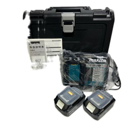 MAKITA マキタ 充電式インパクトドライバ 18V 6Ah バッテリ2本・充電器 ケース付 ターコイズブルー 限定色  TD173DGXTB ターコイズブルー 未使用品