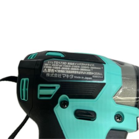 MAKITA マキタ 充電式インパクトドライバ 18V 6Ah バッテリ2本・充電器 ケース付 ターコイズブルー 限定色  TD173DGXTB ターコイズブルー 未使用品