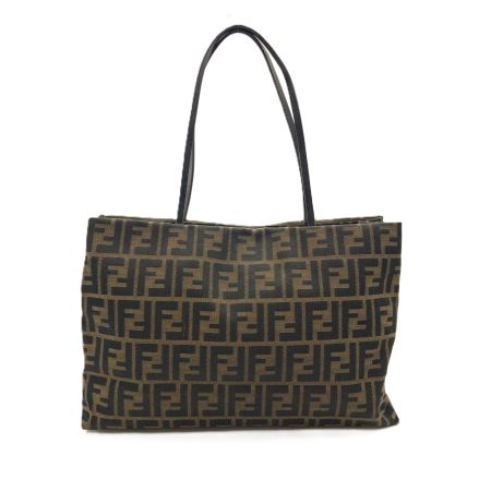 FENDI フェンディ ズッカ トートバッグ ショッピングバッグ  305 8BH040028 ブラウン 現状渡し 