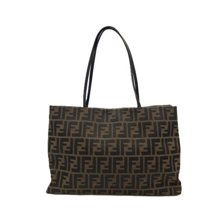 FENDI フェンディ ズッカ トートバッグ ショッピングバッグ  305 8BH040028 ブラウン 現状渡し 