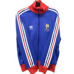 adidas アディダス フランス代表 W杯 トラックジャケット Sサイズ AK9001 ブルー x レッド Bランク