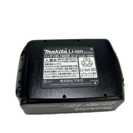 MAKITA マキタ リチウムイオンバッテリBL1860B 18V 6.0Ah BL1860B ブラック 未使用品