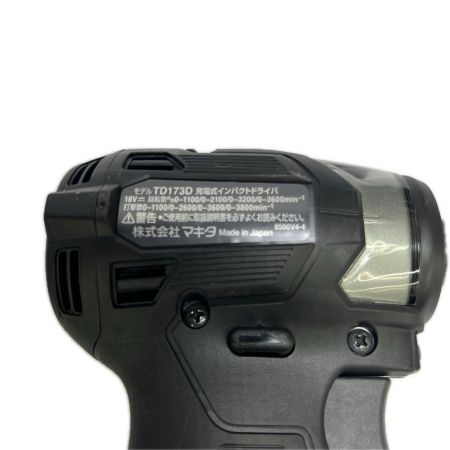 MAKITA マキタ 充電式インパクトドライバ 18V 6Ah バッテリ2本・充電器 ケース付 TD173DRGXB ブラック 未使用品