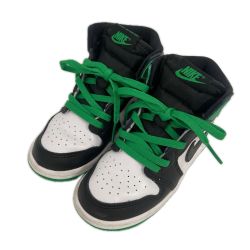 NIKE ナイキ キッズ ハイカットスニーカー TD Jordan 1 Retro High OG ""Celtics / Black and Lucky Green"" FD1413-031 グリーン Bランク