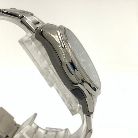 CASIO カシオ ウェーブセプター メンズ ソーラー電波クォーツ 腕時計 WVA-M600 シルバー x ネイビー