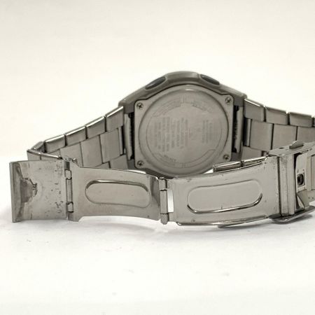 CASIO カシオ ウェーブセプター メンズ ソーラー電波クォーツ 腕時計 WVA-M600 シルバー x ネイビー