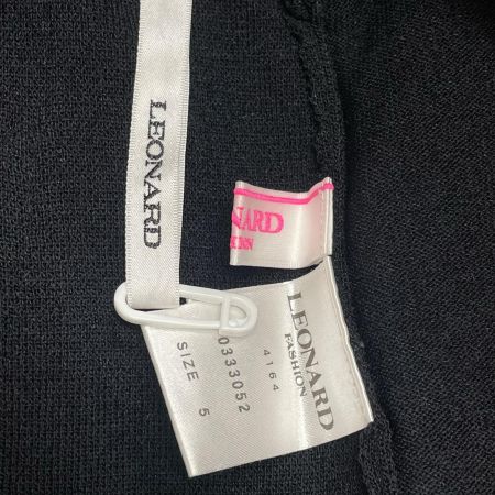 LEONARD レオナール レディース ワイドパンツ size5 0333052 ブラック