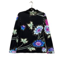 LEONARD レオナール レディース カットソー 花柄 ハイネック size36 ブラック Bランク