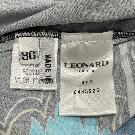 LEONARD レオナール レディース カットソー 花柄 ハイネック size36 ブラック