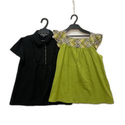 BURBERRY バーバリー キッズ 2Pセット チェック切り替え トップス size160A Bランク