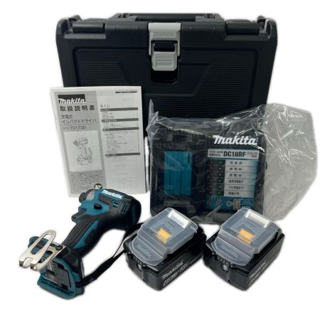 MAKITA マキタ 充電式インパクトドライバ 18V 6Ah バッテリ2本・充電器 ケース付 TD173DRGX ブルー 未使用品