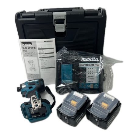 MAKITA マキタ 充電式インパクトドライバ 18V 6Ah バッテリ2本・充電器 ケース付 TD173DRGX ブルー 未使用品