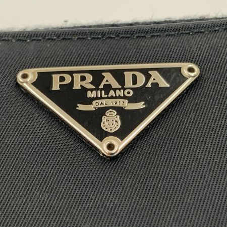 PRADA プラダ ナイロン ラウンドファスナー 二つ折り財布 ブラック 現状渡し