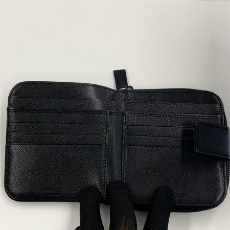 PRADA プラダ ナイロン ラウンドファスナー 二つ折り財布 ブラック 現状渡し