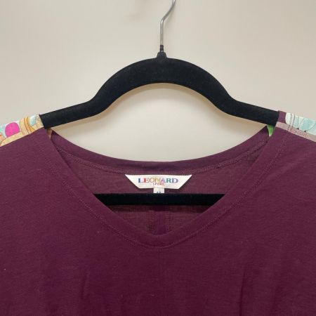 LEONARD レオナール レオナールスポーツ レディース チュニック 花柄 馬柄 size42 パープル