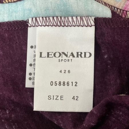 LEONARD レオナール レオナールスポーツ レディース チュニック 花柄 馬柄 size42 パープル