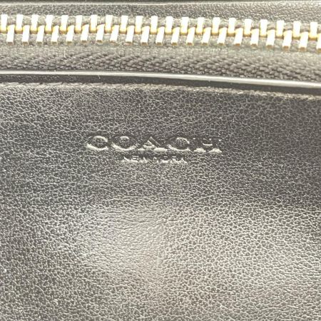 COACH コーチ ラウンドファスナー長財布 シグネチャー  F58112 ブラック