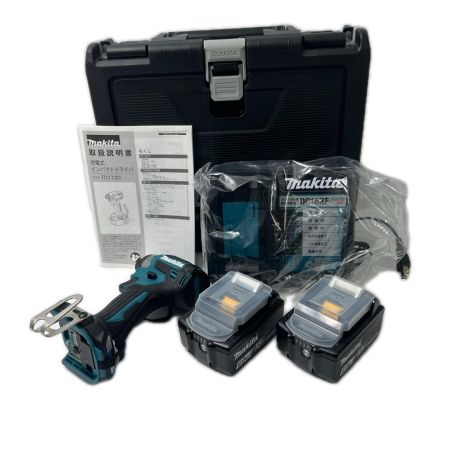 MAKITA マキタ 充電式インパクトドライバ 18V 6Ah バッテリ2本・充電器 ケース付 TD173DRGX ブルー 未使用品