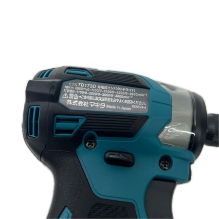 MAKITA マキタ 充電式インパクトドライバ 18V 6Ah バッテリ2本・充電器 ケース付 TD173DRGX ブルー 未使用品